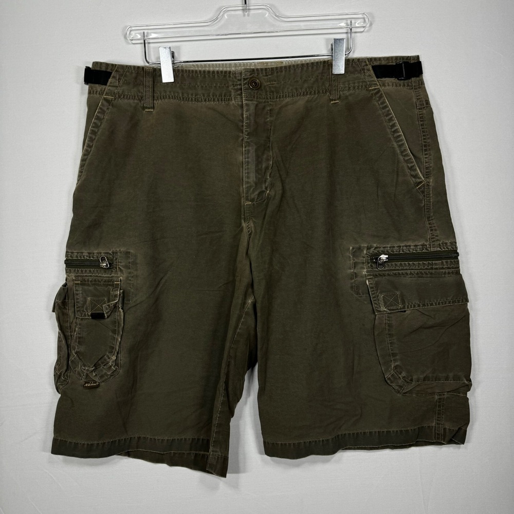 KUHL Mens Cargo Shorts‎ Olive Green Relaxed Fit Size XL Kuhl Dry